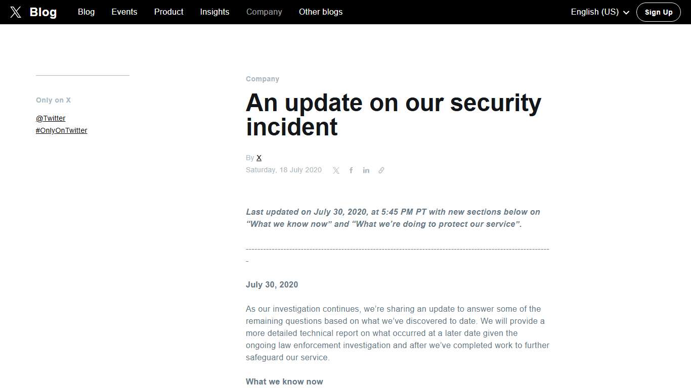 An update on our security incident