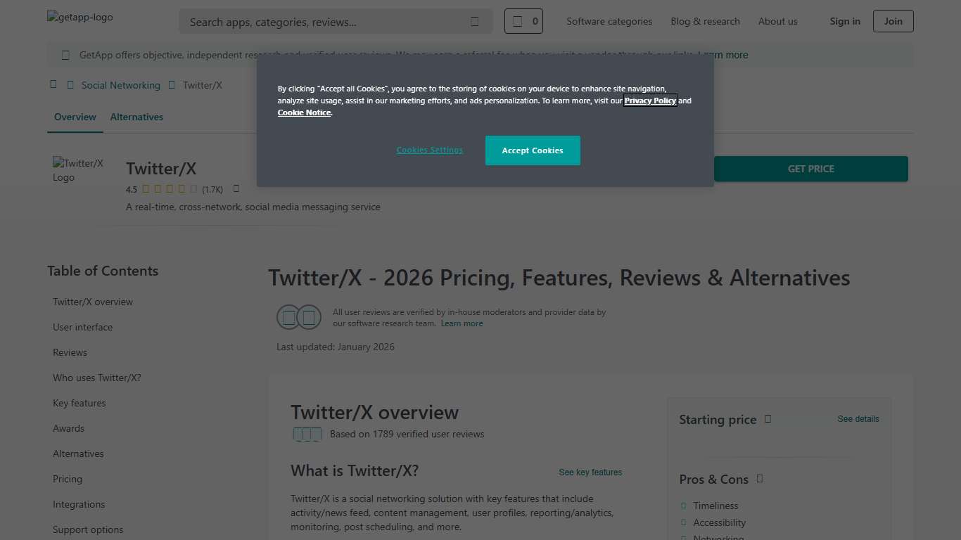 Twitter/X 2026 Pricing, Features, Reviews & Alternatives GetApp